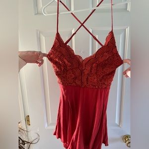 Super cute burnt orange romper